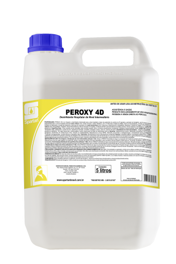PEROXY 4D - Limpador Desinfetante Multi Uso com Peróxido e Quaternário - 5 Litros