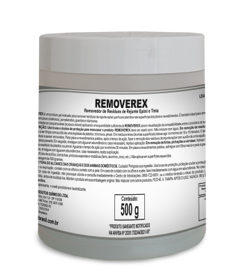 REMOVEREX - Desincrustante e Removedor de Resíduos de Rejunte Epóxi e Tinta - 500g (Pronto Uso)