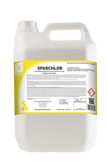 SPARCHLOR - Desinfetante Hospitalar - Base de Hipoclorito de Sódio - 5 litros