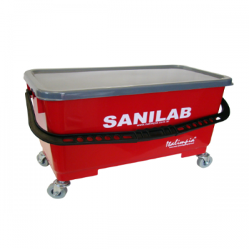 Balde 22 Litros Hermético com Tampa e Rodas