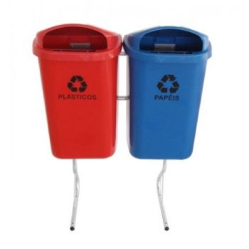 Conjunto para Coleta Seletiva com 2 Lixeiras - JSN