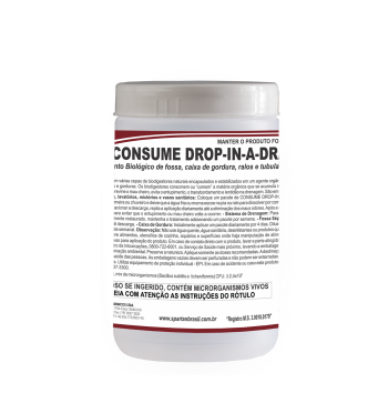 CONSUME - Tratamento Biológico para ralos, tubulações, caixa de gordura, sistema de drenagem e fossa séptica - 350g (Pronto Uso)