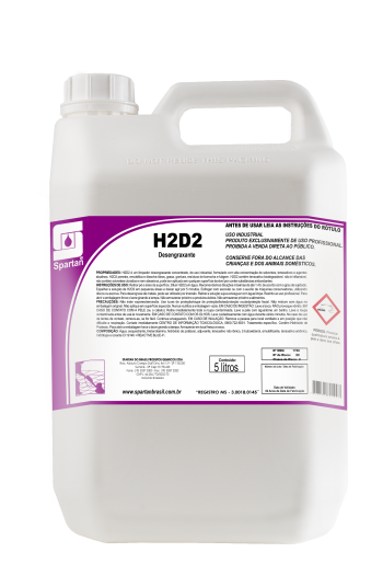H2D2 - Limpador Desengraxante Industrial Superconcentrado - 5 litros