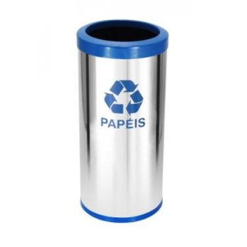 Lixeira em Aço Inox com Aro Plástico - JSN